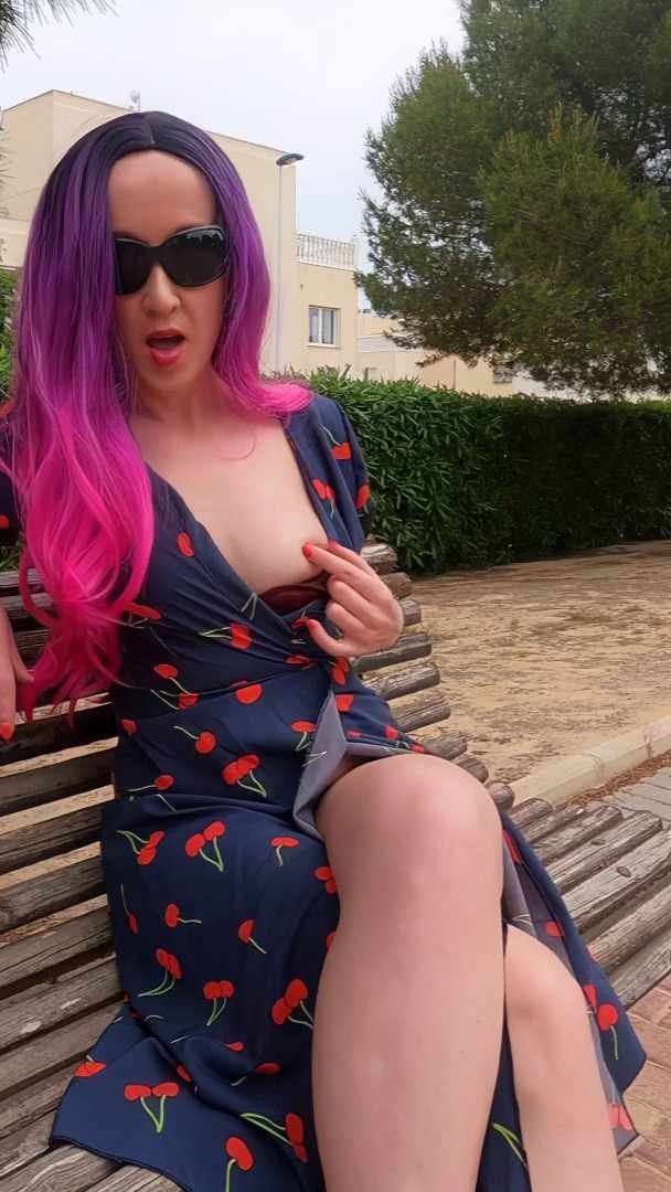 Cherry Lips on Gone Wild Day, boobs, dyed-hair, public, reveal, small-boobs, dress, masturbate, wet, orgasm, squirt videos, her twitter, manyvids, xhamster, xvideos, pornhub links