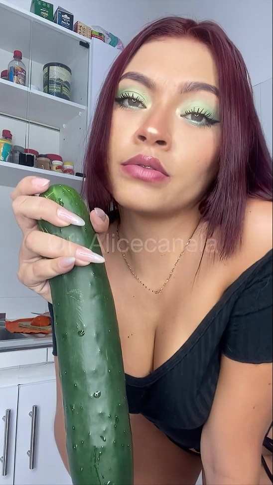 Alice Canela on Gone Wild Day, boobs, latina, big-ass, kitchen, cucumber, moaning, squirt videos, her instagram, twitter, onlyfans, pornhub links
